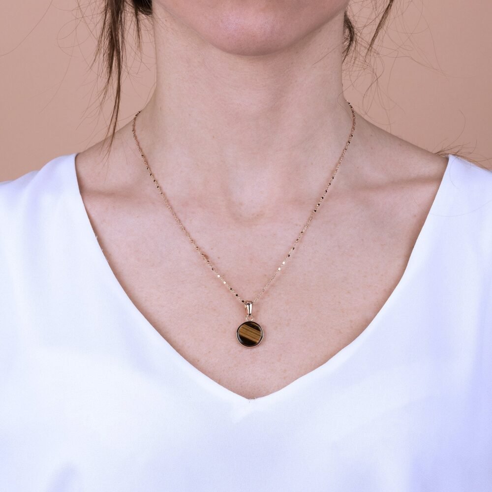 Bronzallure Small Disc Pendant Necklace - Image 2