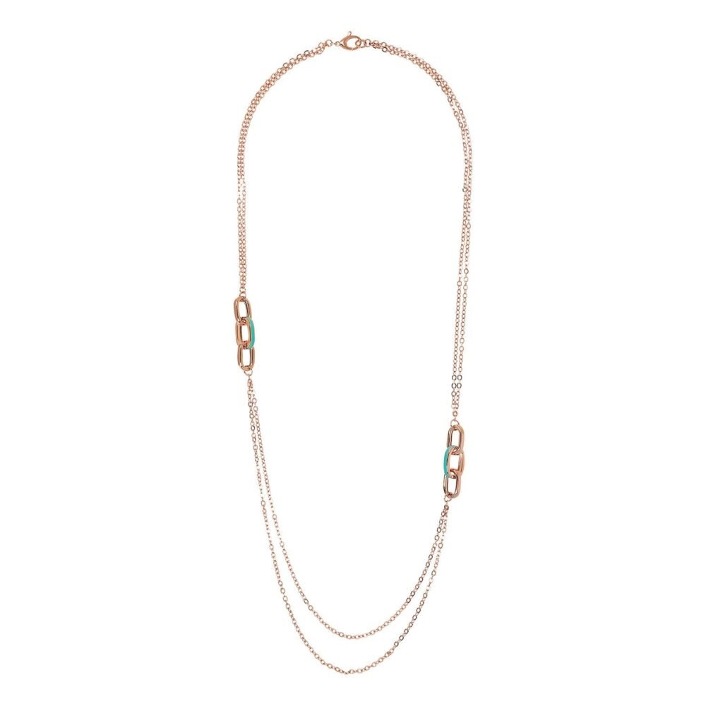 Bronzallure Miss Enamel Oval Necklace 91.4cm - Image 3