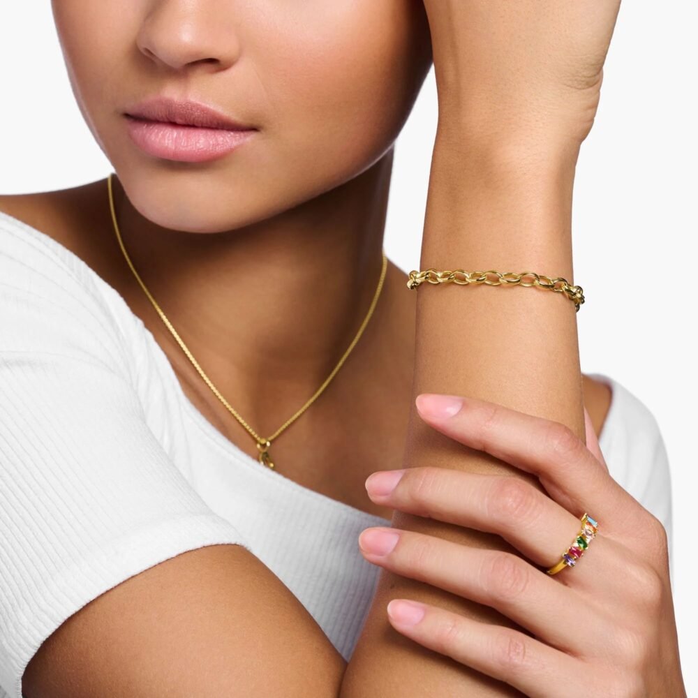 THOMAS SABO Gold Belcher Bracelet - Image 3