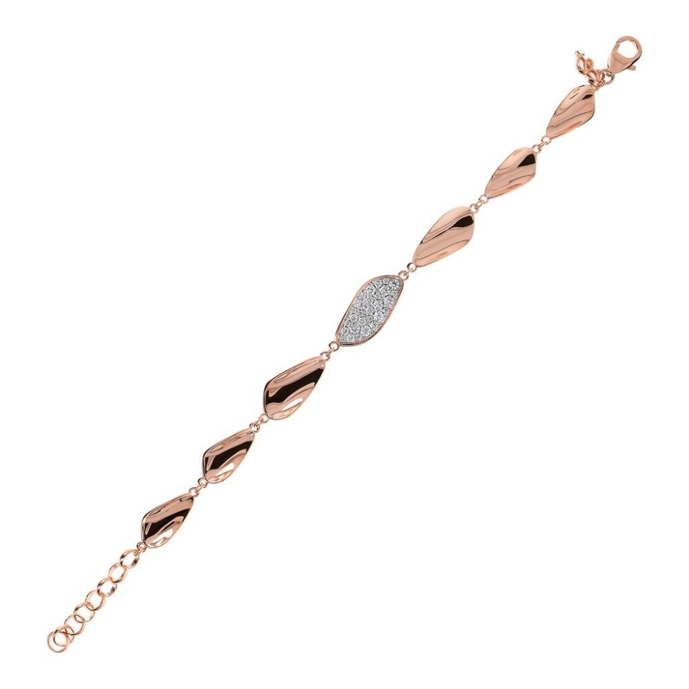 Bronzallure Leaves Bracelet Cubic Zirconia - Image 3